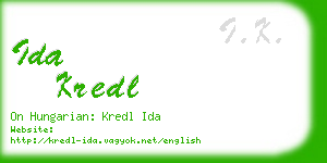 ida kredl business card